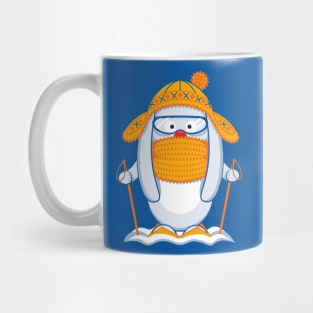 White skiing hare Mug